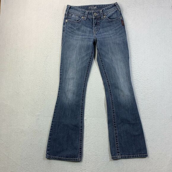 Silver Jeans Womens W26 Blue Suki Low Rise Bootcut Stretch Pockets Y2K - Picture 1 of 11
